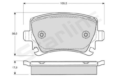 Колодки гальмові дискові STARLINE S BD S011S
