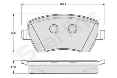 Колодки гальмові дискові STARLINE S BD S331