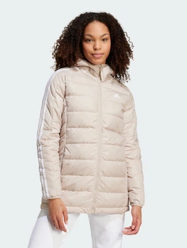 Пуховик зимовий жіночий Adidas W Ess 3S L D Hp IX8928 XS Бежевий (4067896818061)