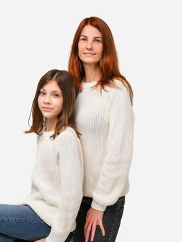 Детский свитер для девочки ARTKNIT Mari 27432 116-122 см Молочный (4823093442658)