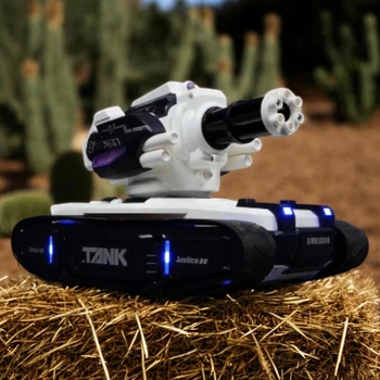 Танк R&C Armoured Tank с аккумулятором 3.7V с парогенератором стреляет орбизами звуковые и световые эффекты на радиоуправлении