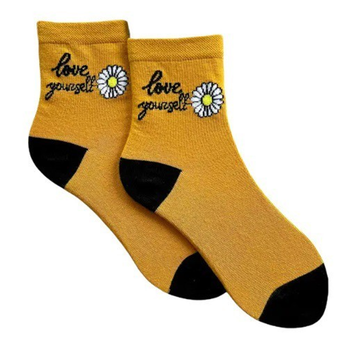Носки с надписью Love Yourself бесшовные ORGANIC cotton JILL ANTONY 35-37 арт. 31029