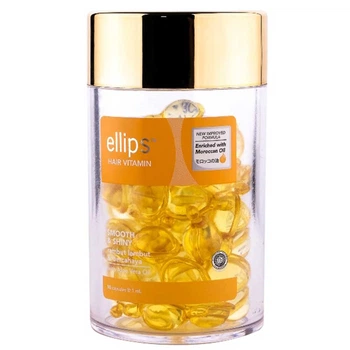 Витамины для волос Ellips Smooth & Shiny с маслом алоэ вера и аргановым маслом, 50 капсул по 1 мл