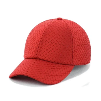 Стёганая кепка на флисе (Мелкий стежок) One-size 56-57 см Красный