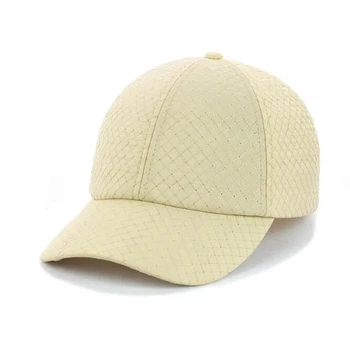 Стёганая кепка на флисе (Мелкий стежок) One-size 56-57 см Бежевый