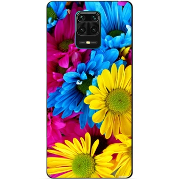 Чехол силиконовый бампер Candy для Xiaomi Redmi Note 9 Pro с рисунком Хризантемы цветы