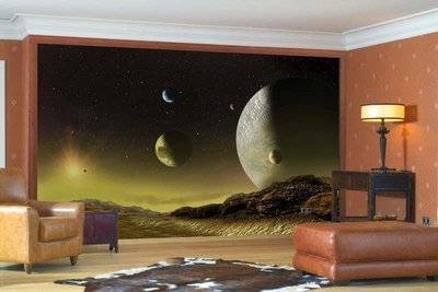 3D Фото Обои PHOTODECOR "Планеты на закате"