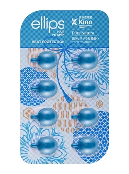 Капсулы для волос сила лотоса Ellips Pure Natura with Blue Lotus Extract 8*1
