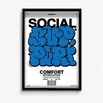 Постер в рамке SOCIAL А4