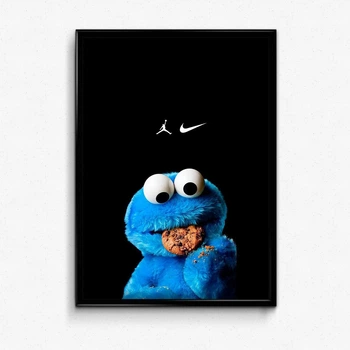 Постер в рамке KAWS blue А4