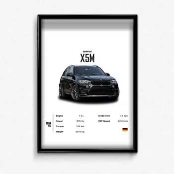 Постер в рамке BMW X5M A4