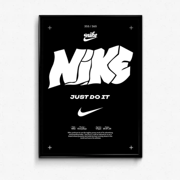 Постер в рамці Nike logo black А2