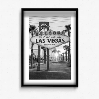 Постер в рамке old school Las Vegas А4