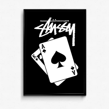 Постер в рамке Stussy card А4