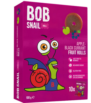 Натуральні цукерки Bob Snail Яблучно-чорносмородинові 100 г (4820219346517)