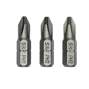 Биты S&R PH2 x 25 мм 3 шт (152010213)