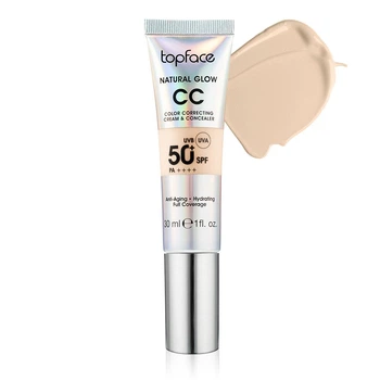 CC-крем для лица Topface Natural Glow Color Correcting Cream & Concealer для макижа и ухода за кожей 04 Cool Linen Натуральный, холодный 30 мл