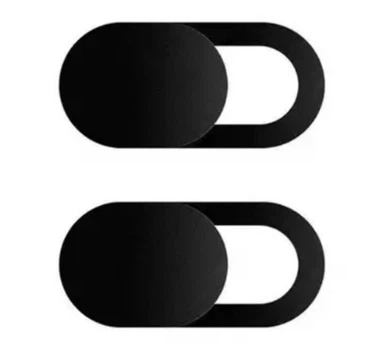 Шторка (наклейка, заглушка) для веб-камери Lemmi захисна для камери ноутбука, смартфона, планшета Комплект 2 шт. Чорна