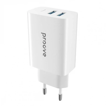 Мережевий Зарядний Пристрій Proove Rapid (2 USB /Type-C, 30W, QC 3.0/ PD). White