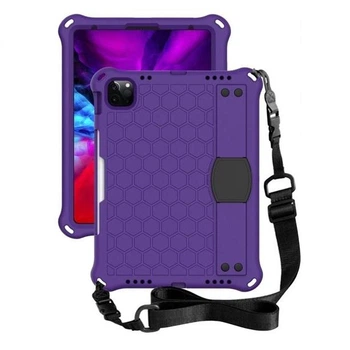 Чехол STR EVA Apple iPad Pro 11" (2024) детский с ремнём и подставкой Purple