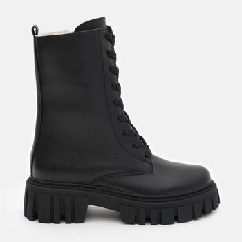 Женские зимние берцы кожаные высокие PARADIZE SHOES B-1502 36 23.5 см Черные (ROZ6501020590)