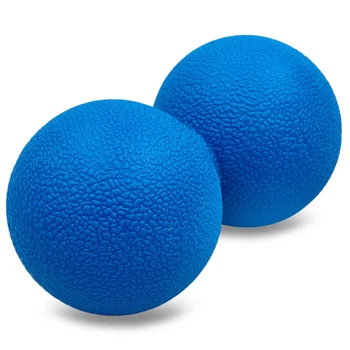 Мяч кинезиологический двойной Duoball (мини валик) Zelart Pro (TPR, р-р 12,5x6см, Синий) (FI-8234_Синий)