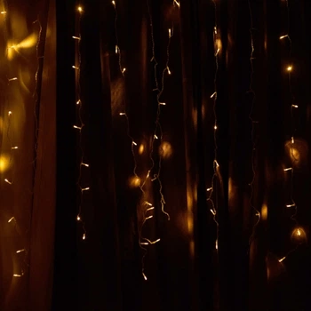 Гирлянда-штора 200 LED, желтая, 3*2м (9133-022)