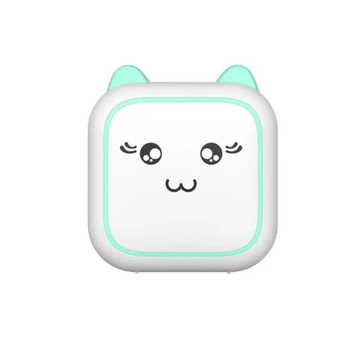 Термопринтер с ушками M5 Mini Printer +5 рулонів, Blue