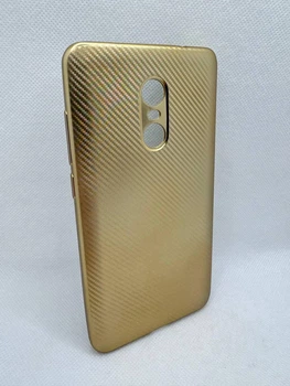 Силиконовый чехол Fashion Case Carbon для Xiaomi Redmi Note 4x / Redmi Note 4 Золото