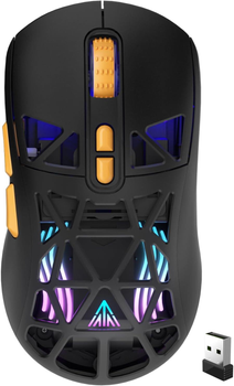 Игровая Мышь Solakaka SM802 Черная Сменные Переключатели RGB Подсветка Три режима Подключения Кабель/Bluetooth 5.0/2.4GHz 10000 DPI.
