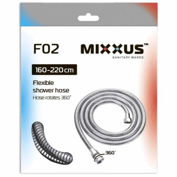 Шланг Mixxus Chr.F02 растяжимый 160-220см на подшипниках (HO0028)