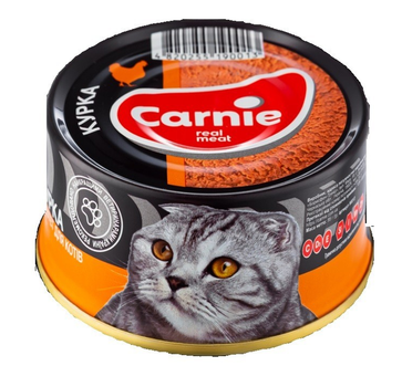 Влажный корм для котов Carnie мясной паштет 100 г, с курицей