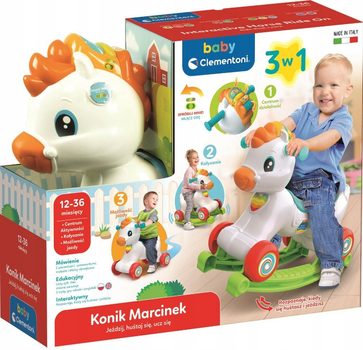 Interaktywny chodzik Clementoni Baby Konik Marcinek 3 w 1 509283 (8005125673827)