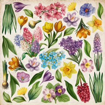 Набор карточек для вырезания Фабрика Декора, Spring Botanical Story 20х20 см, 02131F