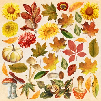 Набір картинок для вирізання Фабрика Декору, Bright Autumn 20х20 см, 02129F