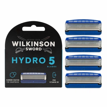Сменные кассеты (картриджи лезвия) для бритья Wilkinson Sword Hydro 5 Hydrating Gel Pro Vitamin B5 - 4 кассеты