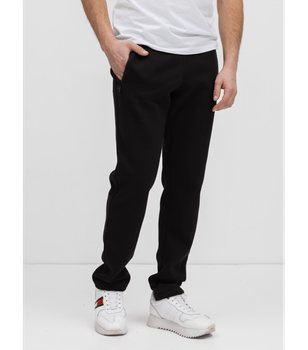 Теплые мужские прямые спортивные штаны - HECTOR - 30680 - XL - Черный