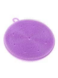 Силіконова губка для миття посуду Silicone Sponge Violet