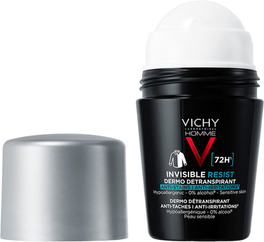 Кульковий антиперспірант Vichy Homme Invisible Resist 72h 50 мл (3337875894234)