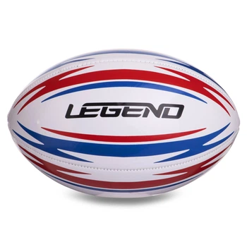 М'яч для регбі LEGEND (PVC, р-р in, №3, білий-червоний-синій) (R-3290)