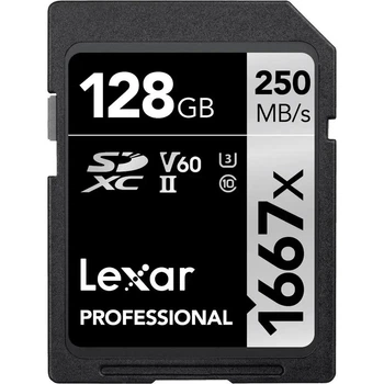 Карта памяти Lexar 128GB Professional Silver 1667x V60 Class 10 UHS-II SDXC (LSD128CRBCN1667)