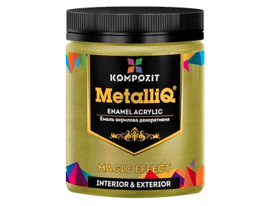 Эмаль акриловая Kompozit METALLIQ золото 0,5 кг.