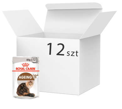 Вологий корм для зрілих котів Royal Canin Ageing 12+ М'ясний смак 12 x 85 г (9003579311813)