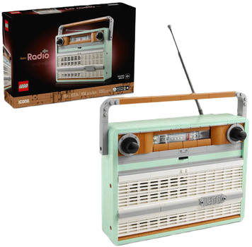 Zestaw klocków LEGO Icons Radio w stylu retro 906 elementów (10334)