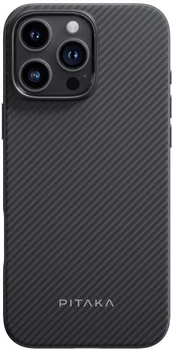 Карбоновий чохол Pitaka Military-Grade Protective Case Classic Twill 600D Black/Grey for iPhone 16 Pro