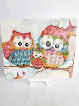 Алмазна мозаїка дітяча Сови 21x25 см