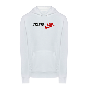 Худи с принтом ТiШОТКА Ставте Like С юмором про Nike XXL Белый (1054813038)