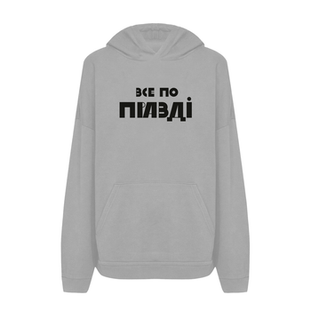 Худі з принтом ТiШОТКА Все по правді M Темно-сiрий меланж (1713644961)