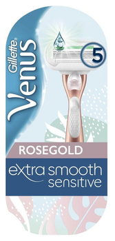 Maszynka do golenia dla kobiet Gillette Venus Extra Smooth Sensitive RoseGold z 1 wymiennym wkładem (7702018517886)