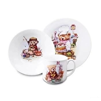 Набор детской посуды 3 шт Reutter Porcelain 048.516/1 Белый/Разноцветный